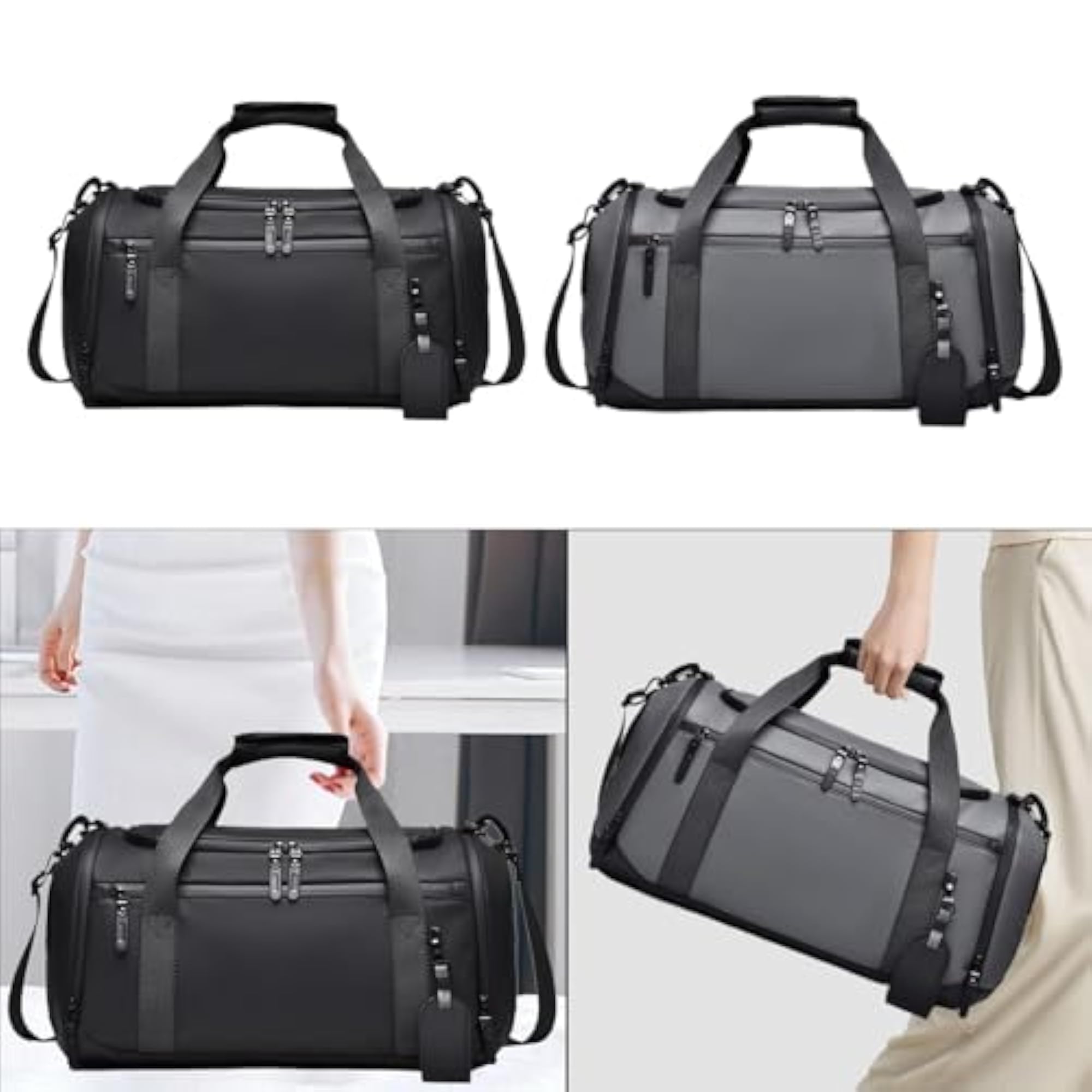 Multipurpose Garment Duffel Bag for Business Travel, Black