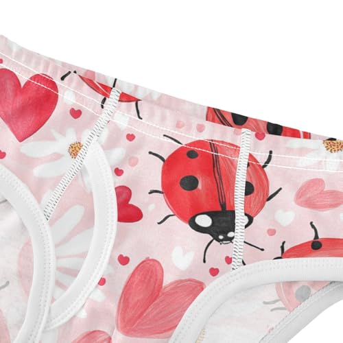 Wusikd Ladybugs Boys' Underwear Cotton Black Dots Boys Briefs Soft Toddler Underwear 2T4