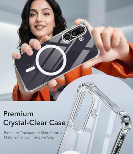 Image of Jkobi Shockproof Crystal-Clear Back Cover for Samsung Galaxy M56 | Samsung Galaxy F56 (Magsafe Wireless Support | Drop & Camera Protection | Hard Polycarbonate)