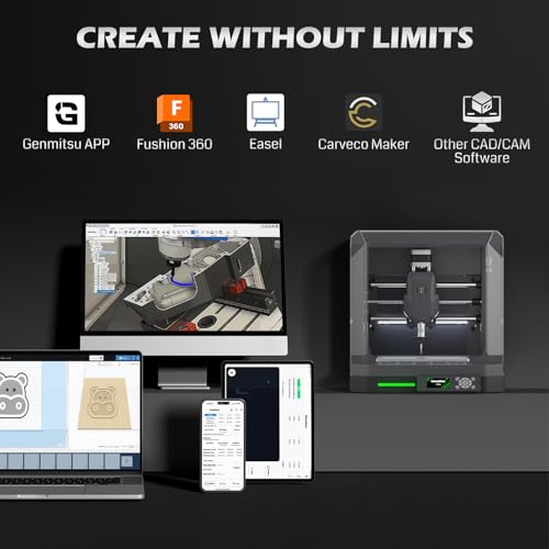 Genmitsu Cubiko CNC Router Machine with Enclosure, PCB Milling Machine, Smart Desktop CNC with Auto Z-Probing, WiFi & APP Supported, Great for Polishing, Drawing, Woodworking - Image 6