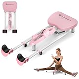 WARMOUNTS Beinspagat, Bein Split Maschine für Flexibilität - Verstellbarer 0-190° Beinstrecker für Ballett, Yoga & Tanz - Max. 150kg Belastbarkeit, Keine Installation Erforderlich (Rosa)