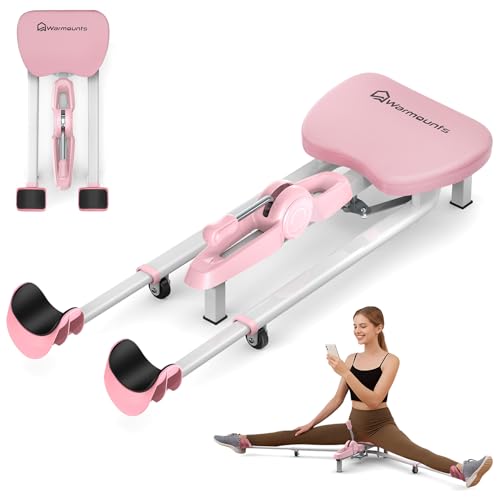 WARMOUNTS Beinspagat, Bein Split Maschine für Flexibilität - Verstellbarer 0-190° Beinstrecker für Ballett, Yoga & Tanz - Max. 150kg Belastbarkeit, Keine Installation Erforderlich (Rosa)