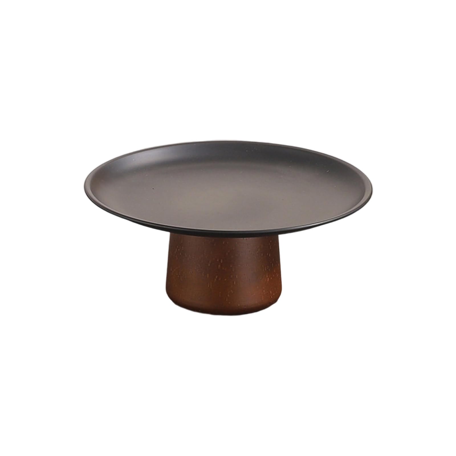MALSSE Heightened Treat Bowl Artisanal Wood Tableware for Candy Almonds Sitting Room Entertaining Natural Wood Fruit Display Stand