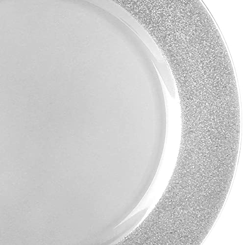Assiette décorative étincelante com-four réutilisable haut de gamme - 8