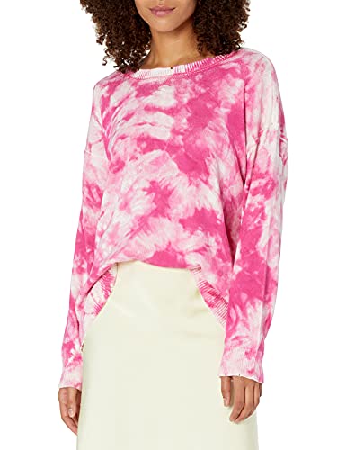 Show Me Your Mumu Women's Oaklyn Sweater, Pink Tie Dye Knit, Medium #TOP24