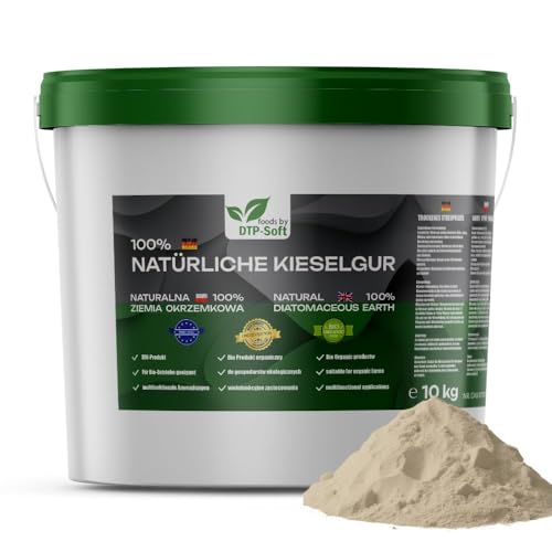 Kieselgur Diatomeenerde fein hohe Qualität 100 % Rein | Reines Kieselgur Hühner Pulver im Eimer, sehr effizient (10KG)