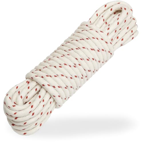 10 Meter 33 Feet Heavy Duty Multi Purpose Rope Cotton Nylon Braided Cord for Laundry Crafts Wall Hangings Plant Hangers Knotting Camping Climbing Garden Outdoor & Indoor Use DIY Home Commercial Safety