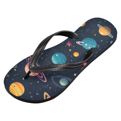 Space Planets Men's & Women's Classical Beach Rubber Sandal Flip Flop Comfortable Slipper 214B2810