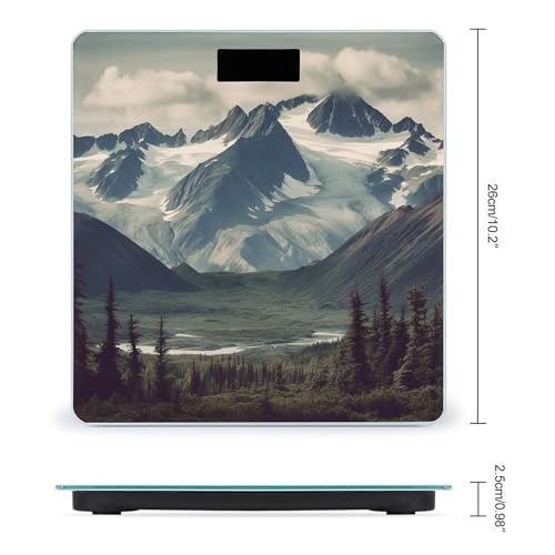 Báscula digital de baño alta precisión Alaska Mountains miniatura 2