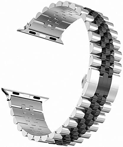 Sangle en acier inoxydable noir 44mm bracelet montre de rechange