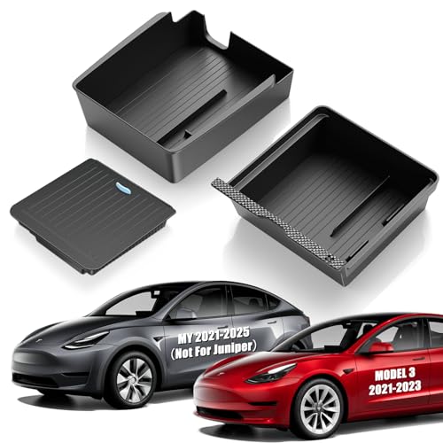 3Pcs Center Console Organizer for Tesla Model 3 & Model Y