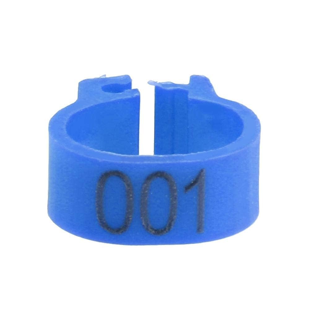 Anelli per zampe per uccelli Fasce per zampe per uccelli multicolori Anelli per zampe per pollame in plastica Set Anelli a clip numerati per piccione Anelli per zampe da 8 mm per uccelli avicoli(#4)