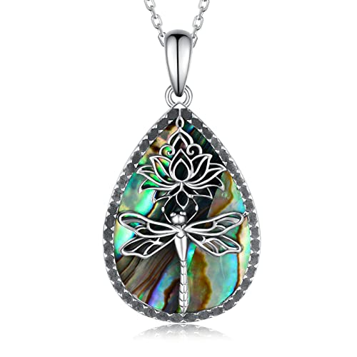 Dragonfly/Butterfly/Owl Necklaces for Women 925 Sterling Silver Moonstone Witch/Evil Eye/Celtic Cross Pendant Necklaces Boho Jewelry Gifts for Women - Main Image