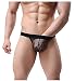 Produktbild Kwelt Herren Erotik Männer Mesh Thong Unterwäsche Unterhosen Männer Slip Männer Erotik Unterwäsche Tanga Strings Unterwäsche, Gr.-Asien L / EU M,Schwarz