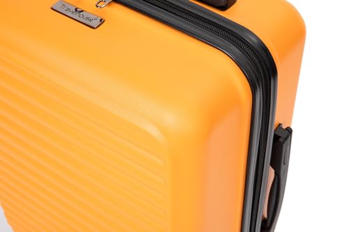 20" Lightweight Carry-On Suitcase with 360 Spinner Wheels, Spacious Interior, Adjustable Pull Rod, Orange3