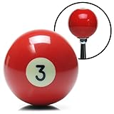 American Shifter 96048 Solid Red 3 Ball Billiard Pool Shift Knob