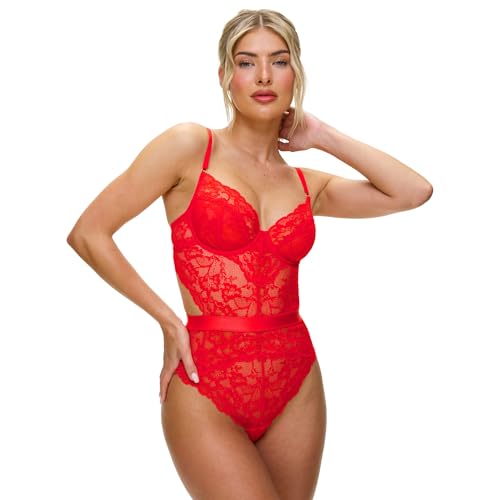 Ann Summers Hold Me Tight Lingerie Body Red