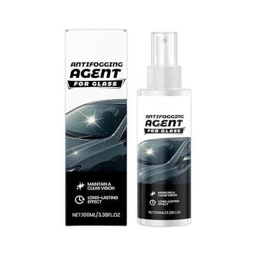 Spray antivaho – 100 ml de protección de visión transparente | Spray de limpieza antivaho para parabrisas, de coche, ventanas de casa y puertas de ducha | Producto de cuidado transparente con