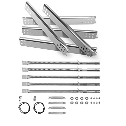 Gcostar Grill Replacement Parts for Charbroil Performance 5 Burner 463347519 463347518 475 4 Burner 463347017 463673017 463376018P2 Gas Grills Heat Plates Burner Grills Adjustable Crossover Tube