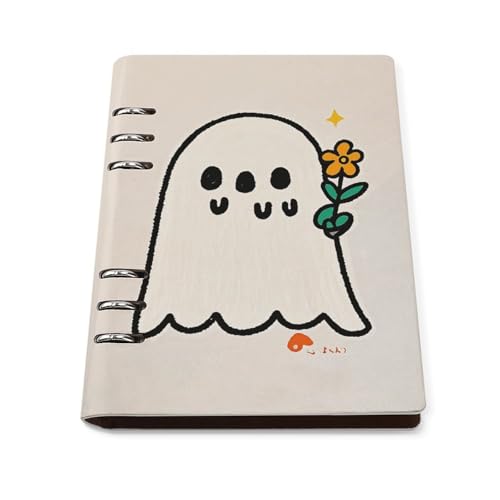 Carnet de notes A5 à anneaux en cuir PU élégant journal rechargeable