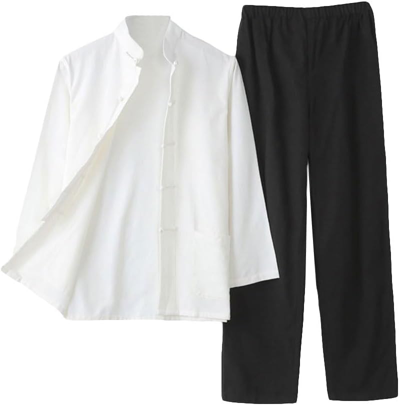 ZooBoo Authentic Chinese Tang Suit Kung Fu Uniform - Breathable Cotton Martial Arts Tai Chi Outfit