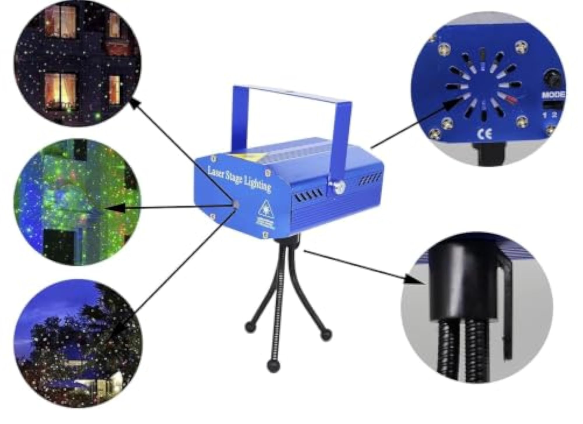 6-Pattern Mini Laser Light