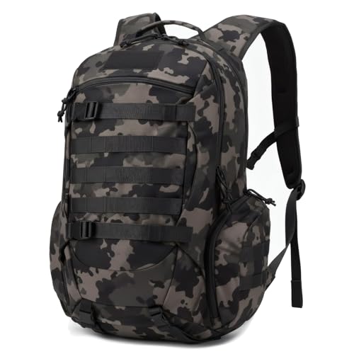 Fortune Edge 35L Tactical Backpack for Men, MOLLE Military Bug Out Bag, Waterproof Rucksack for Hiking with Hydration Port Balck CP