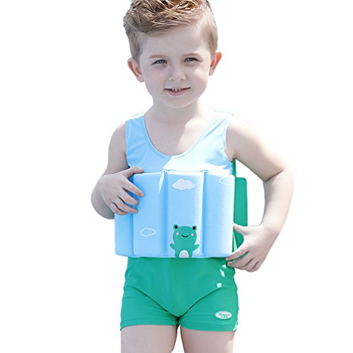 Yujeet Bébé Flottabilité Mignonne Maillots De Bain Rafraîchissant Protection Solaire Une Pièce Maillot De Bain Vert 90 Cover