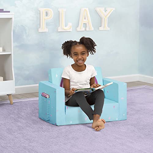 Delta Children Cozee 2-In-1 Convertible Sofa To Lounger - Comfy Flip Open Couch/Sleeper For Kids, Blue Unicorn #TOP1