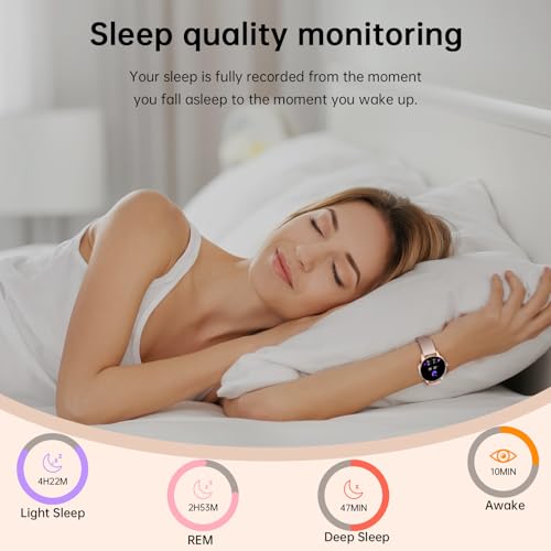 Image of Smart Watch for Women, 1.27 inch HD Screen Fitness Tracker, Make /Answer Calls, 2026 Portable Smartwatches, 130+ Sport Modes with Heart Rate /Sleep Monitor, IP68 Waterproof, Fitness Watch for iOS Android