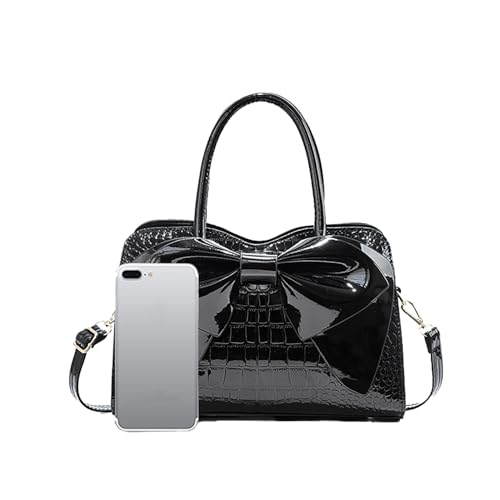 Bolso Tote con relieve de cocodrilo y cierre de cremallera miniatura 7