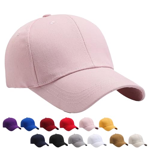 YOUYIKE Baseballkappe für Herren und Damen, Baumwolle Kappe Cap, Baseball Cap Unisex, Verstellbar, Einfarbig, Einheitsgröße, Sonnenmütze