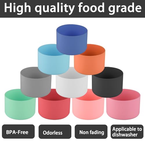 Generic 2 Pack Silicone Boot for Owala FreeSip Bottle, Anti-Slip Protective Sleeve & Bottom for 24oz Twist (Gray)