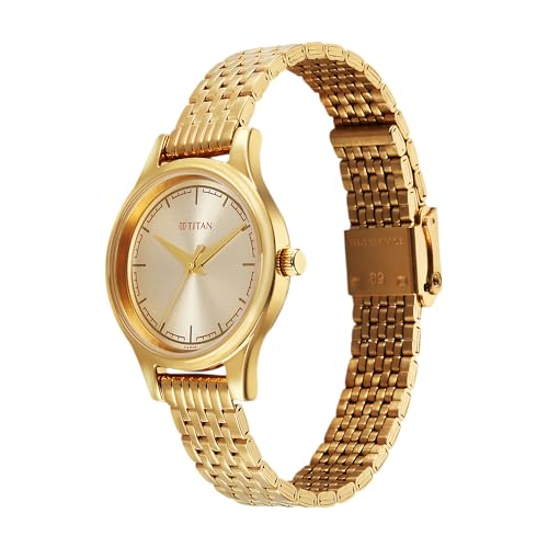 Image of Titan Karishma Workwear Cream Dial Stainless Steel Watch for Women