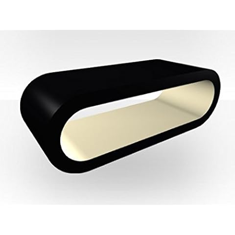 Zespoke Mesa de Centro Grande con Aro Exterior Negro e Interior Mate Crema Cover