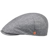 Mayser Sidney Leinen Schirmmütze Flatcap UV Schutz 30 Handmade Made in EU Herren Sommer grau 58 cm