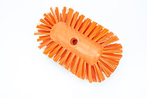 Image of SPARTA Kettle Brush, Essential Scrubber with Flared Head for Cleaning Tanks and Kettles, 5.5 inch x 9.5 inch, Orange