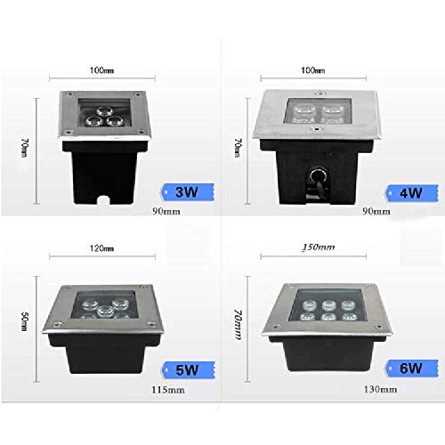 Spot LED Encastrable Extérieur Jardin Éclairage Intégré Imperméable Souterrain - 6