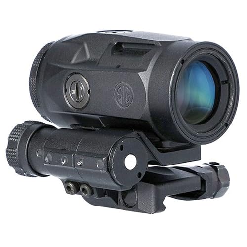 Sig Sauer Juliet3-Micro 3x22 mm Durable Ultra-Compact Lightweight Waterproof Fogproof Magnifier | Push-Button Mount with Spacers