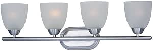Maxim Axis-4 Light Transitional Bath Vanity in Transitional style-28.5 Inches Wide by 8.5 inches high-Polished Chrome Finish