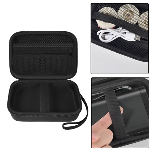 Image of Comecase Case Compatible with Nelko P21 / for Phomemo D30 D35 Label Maker Machine, for JADENS D11 / for SUPVAN Mini Labeler Sticker, Labler Maker Storage for Tape&Accessories - Black