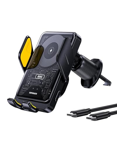 Superauto Smart Sensor 15W Wireless Car Charger per iPhone Pro Pro Max Android rotazione a 360° +