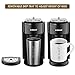 CHULUX Single Serve Coffee Maker, 1000 Watts Single Cup Stainless Steel Coffee Machine for Capsule and Ground Coffee with Graduated Water Tank, One Button Operation