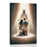 Framed Jesus canvas...image