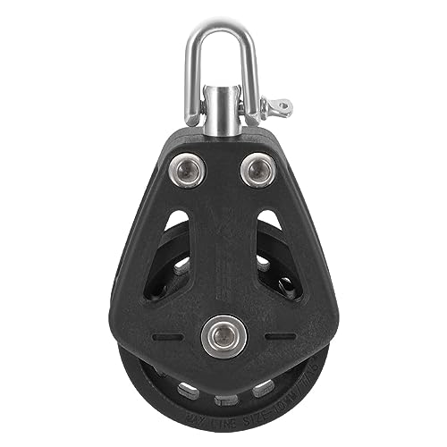 Balacoo Sailboat Pulley Single Pulley Blocks Stainless Steel Nylon Lifting Accessory