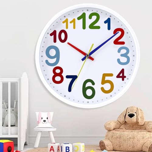 Reloj de Pared Analógico Silencioso para Niños 9 pulgadas miniatura 2