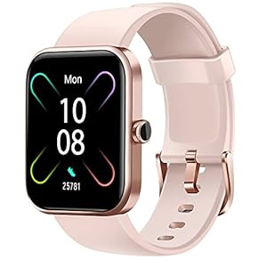 HAFURY-Smart-Watch-Alexa-Microphone-Built-In-10-Day-Battery-169Display-Fitness-Tracker-Blood-Oxygen-Heart-Rate-Sleep-Stress-Monitor-5ATM-Waterproof-Smartwatch-for-Android-iOS-Phones-Pink HAFURY Smart Watch for Women, 1.69" Display Fitness Tracker for Android and iOS Phones, Blood Oxygen, Heart Rate Monitor, Sleep Tracker, Stress Monitor, 5ATM Waterproof Smartwatch for Men Women