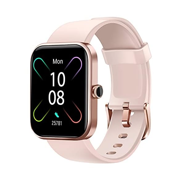 HAFURY-Smart-Watch-Alexa-Microphone-Built-In-10-Day-Battery-169Display-Fitness-Tracker-Blood-Oxygen-Heart-Rate-Sleep-Stress-Monitor-5ATM-Waterproof-Smartwatch-for-Android-iOS-Phones-Pink HAFURY Smart Watch for Women, 1.69" Display Fitness Tracker for Android and iOS Phones, Blood Oxygen, Heart Rate Monitor, Sleep Tracker, Stress Monitor, 5ATM Waterproof Smartwatch for Men Women