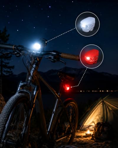 Bisiklet, Su Geçirmez Çakar Işık Seti Esnek Silikon LED Lamba