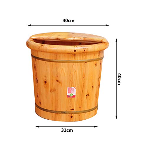 Spa de pies de madera de cedro con tapa y masaje miniatura 2